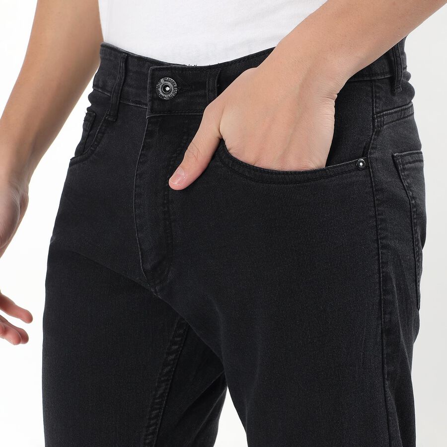 Men's Dark Grey Slim Fit Jeans, गहरा ग्रे, large