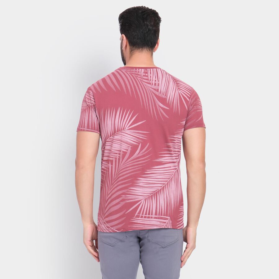 Men's 100% Cotton Round Neck Half Sleeves T-Shirt, Light Pink, large