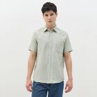 Men's Light Sage Green Half Sleeve Classic Casual Shirt, हल्का हरा, small image number null