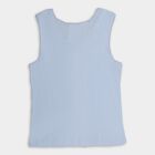 Girls' 100% Cotton Vest, Light Blue, small image number null