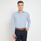 Men's Formal Shirt, मध्यम नीला, small image number null