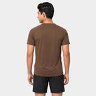 Men's Brown Round Neck Regular Drifit T-Shirt, Brown, small