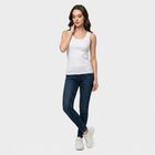 Women's White Scoop Neck Camisole Slip, सफ़ेद, small