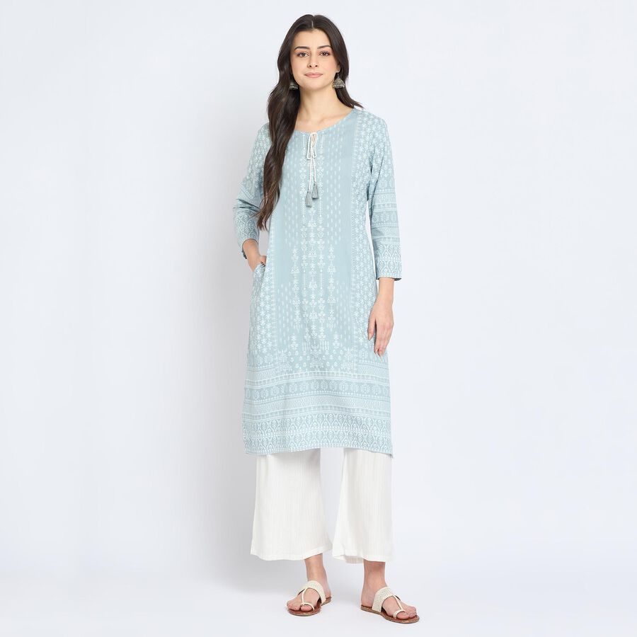 Ladies' Kurta, हल्का ग्रे, large image number null