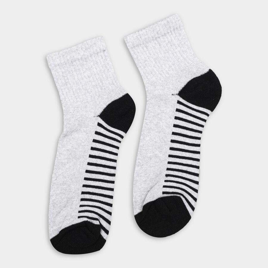 Men's Socks (Pack of 3), मिश्रित हल्का ग्रे, large image number null