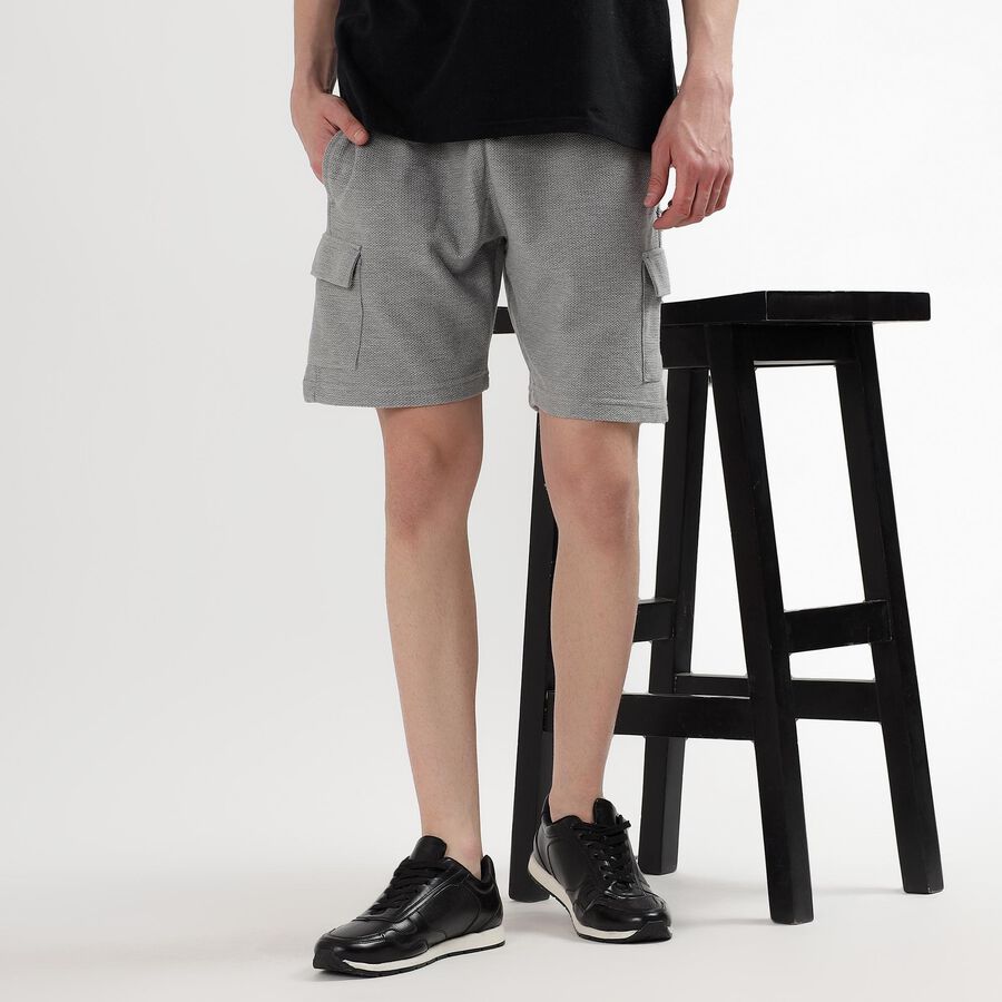 Men's Basic Bermuda, मिश्रित हल्का ग्रे, large image number null