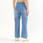 Ladies' 100% Cotton Jeans, हल्का नीला, small image number null