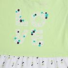 Infants' Light Green and White Floral Printed Cotton Casual Frock, Light Green, small image number null