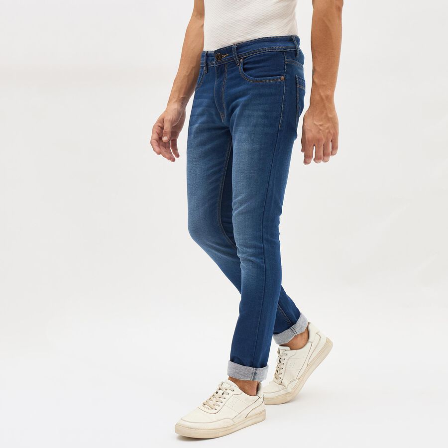 Men's Skinny Jeans, Dark Blue, large image number null