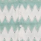 Boys' White and Green Collared Lace Pattern Baba Suit, White, small