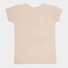 Girls Short Sleeve T-Shirt, Beige, small image number null