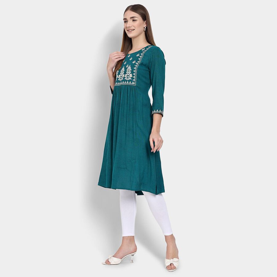 Ladies' Kurta , Dark Green, large image number null