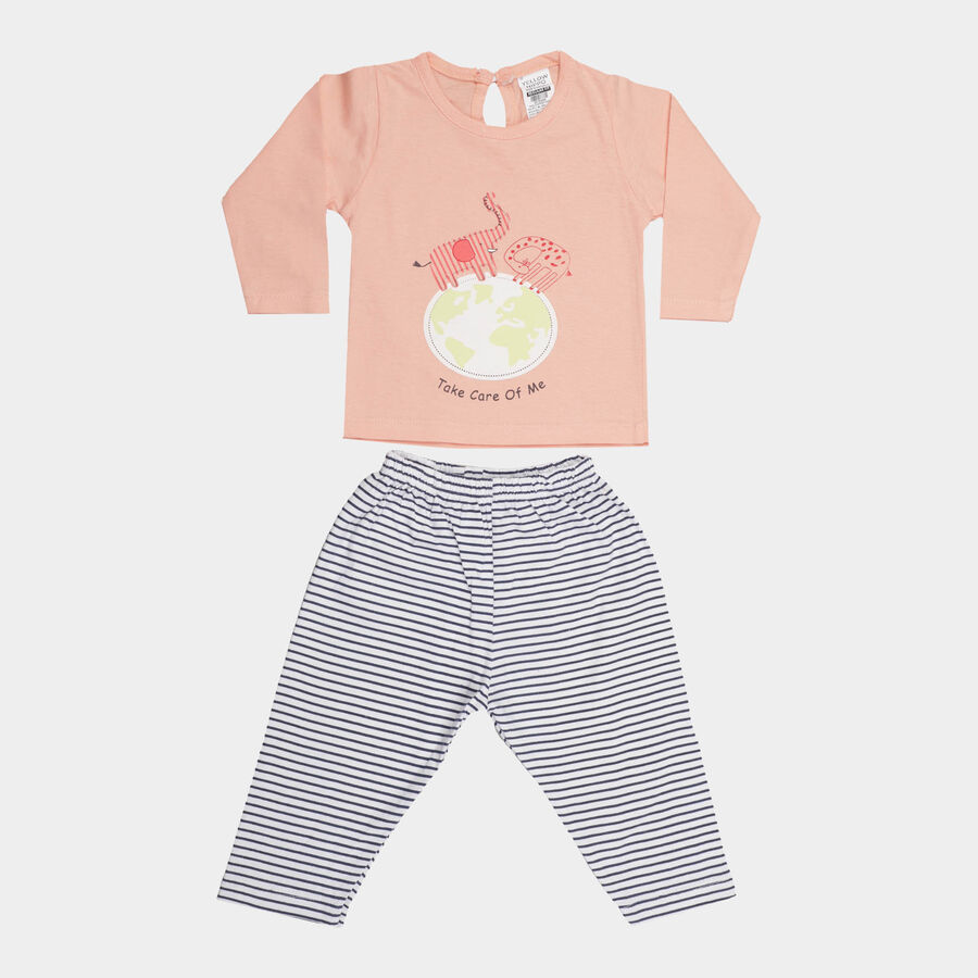Infants Cotton Hipster Set, Peach, large image number null