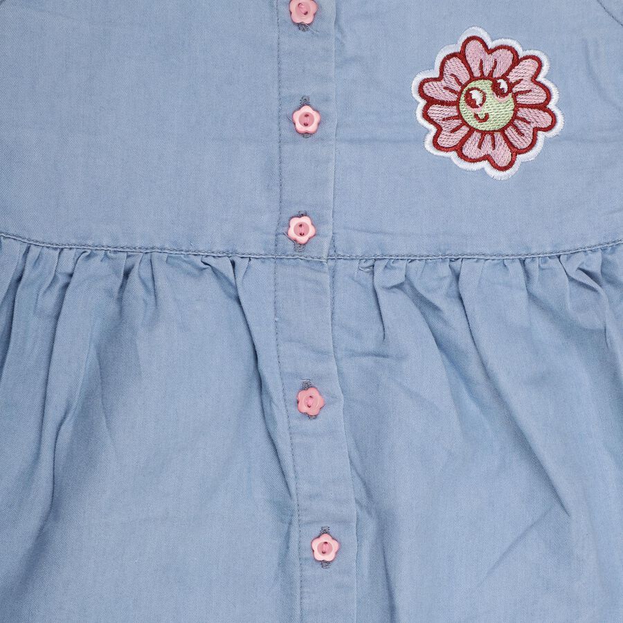 Girls' Frock , Light Blue, large image number null
