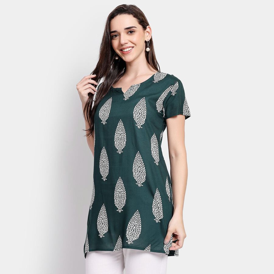 Ladies' Kurta, Dark Green, large image number null