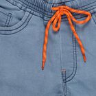 Boys' Muted Steel Blue Slim Fit Jogger Jeans, Mid Blue, small image number null
