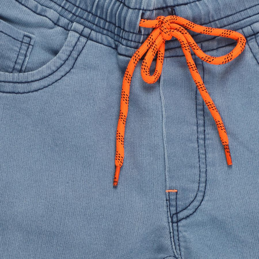 Boys' Muted Steel Blue Slim Fit Jogger Jeans, Mid Blue, large image number null