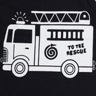 Infant Boys' Navy Blue Cotton Round Neck Casual Vest, Navy Blue, small