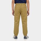 Boys' Khaki Tan Regular Fit Cargo Trousers, खाकी, small