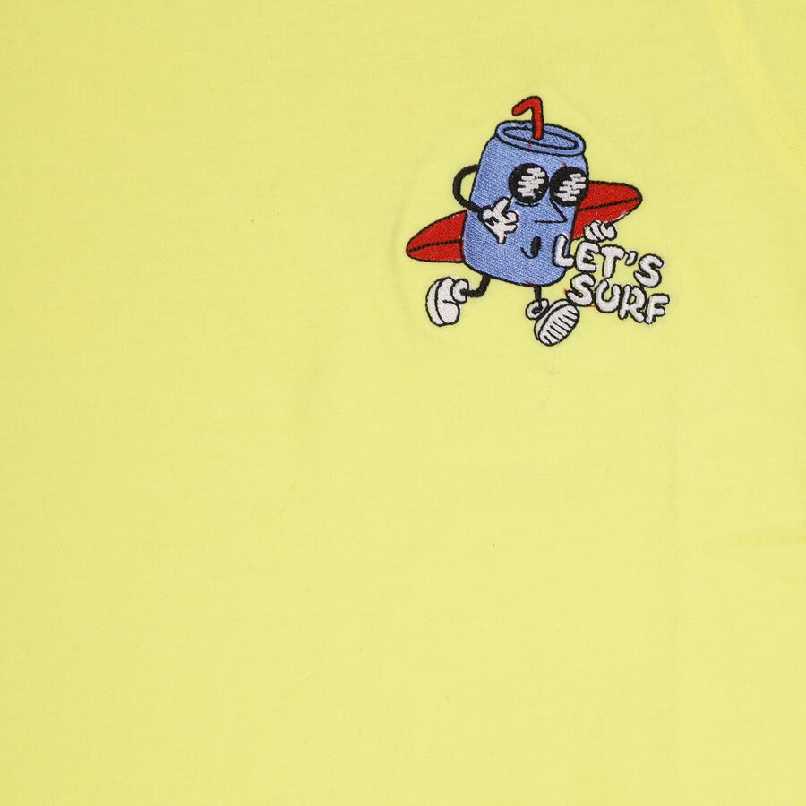 Boys' 100% Cotton Half Sleeves T-Shirt , पीला, large image number null