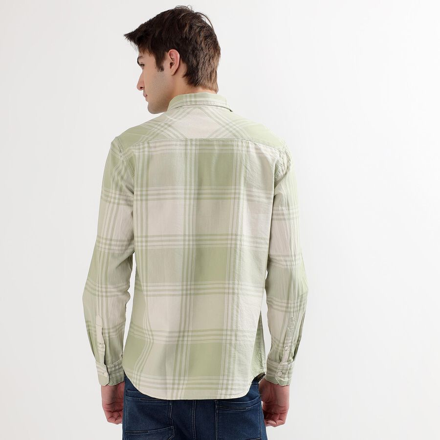 Men's 100% Cotton Regular Collar Casual Shirt, हल्का हरा, large image number null