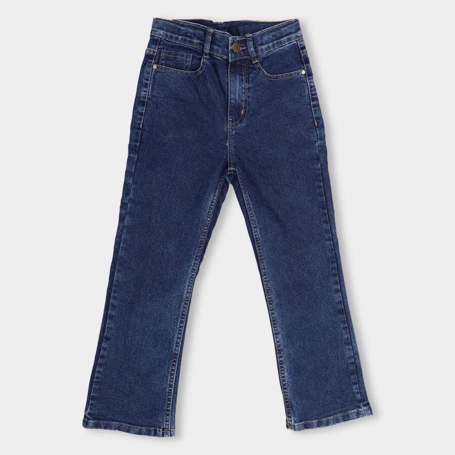 Girls' Jeans, Mid Blue, large image number null