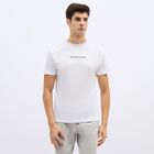 Men's Bright Eggshell White Crew Neck Athleisure T-Shirt, White, small
