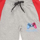 Boys' Light Heather Grey Printed Winter Pyjama, मिश्रित हल्का ग्रे, small image number null