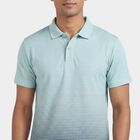 Men's Teal Round Neck Athleisure T-Shirt, एक्वा, small
