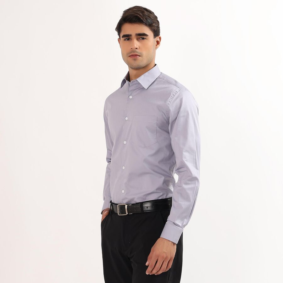 Men's Light Grey Slim Fit Formal Shirt, Light Grey, large image number null