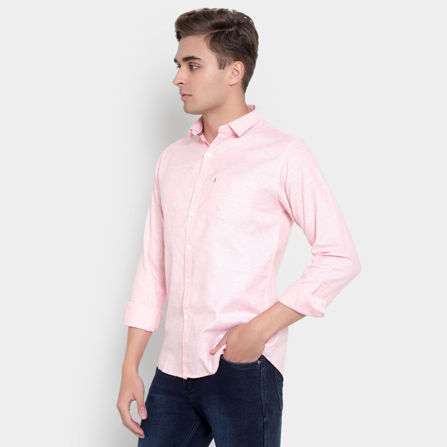 Solid Casual Shirt, Red, large image number null