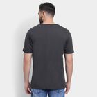 Men's 100% Cotton Round Neck Half Sleeves T-Shirt, गहरा ग्रे, small