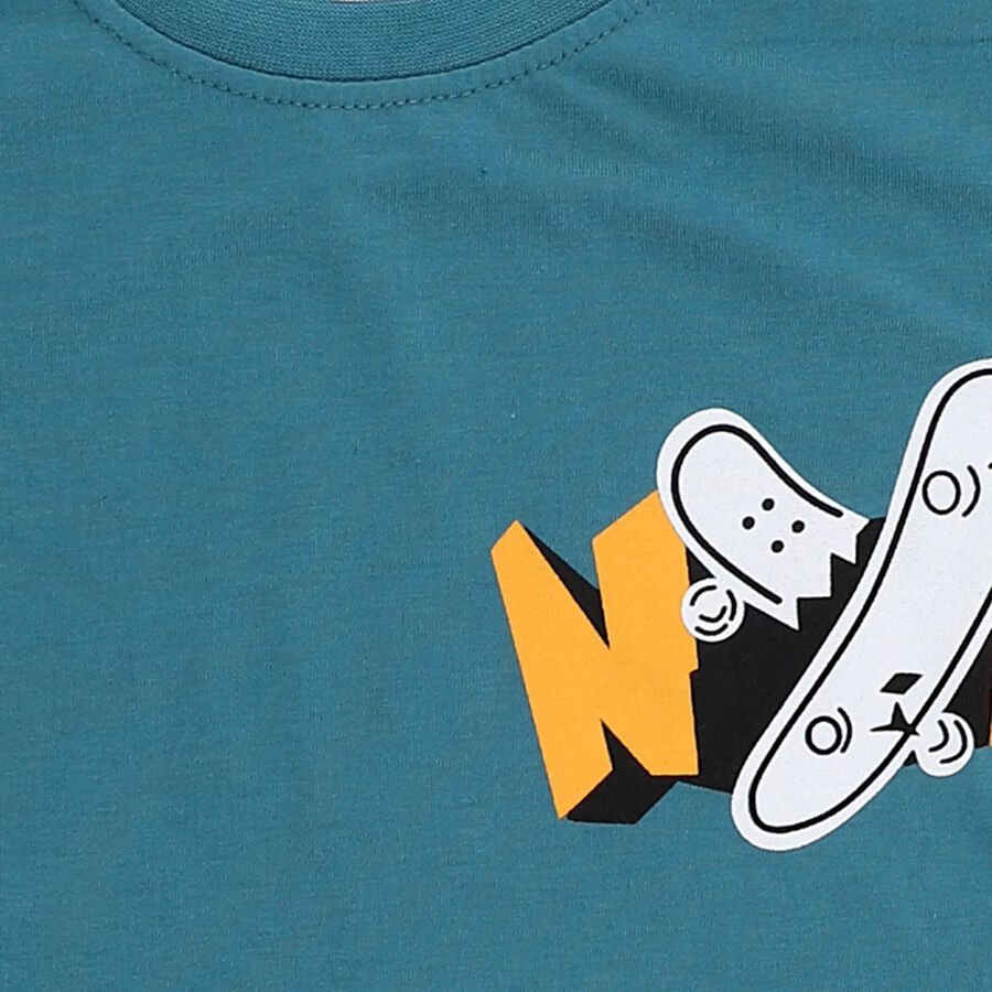 Boys' Half Sleeves T-Shirt, गहरा नीला, large image number null