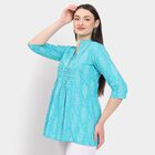 Ladies' 100% Cotton Kurta, टील ब्लू, small image number null