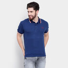 Solid Polo Shirt, Navy Blue, small image number null