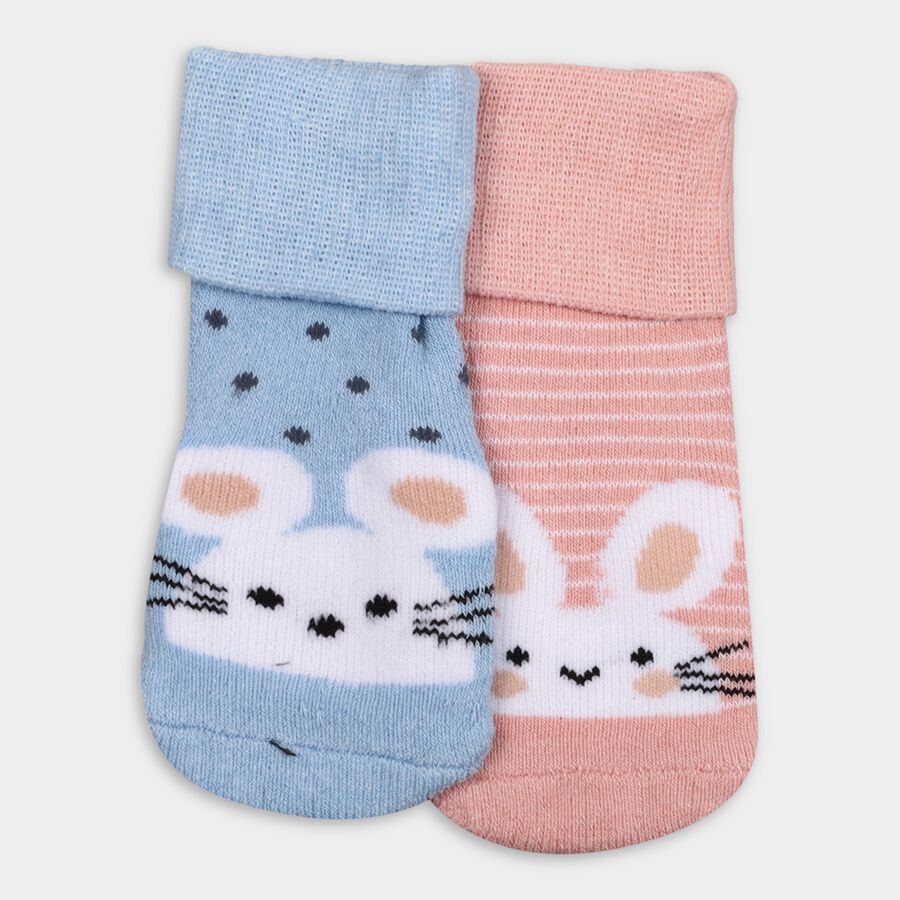 Infants' Socks (Pack of 2), Light Blue, large image number null