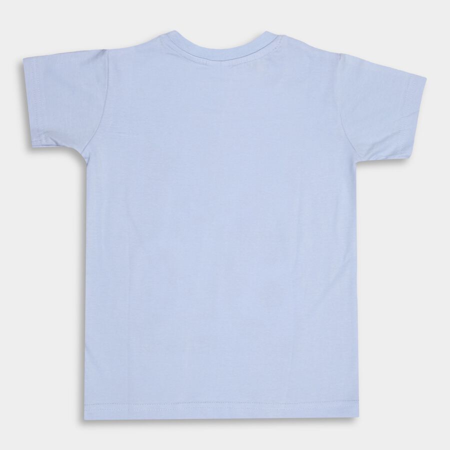 Boy's Cotton Half Sleeves T-Shirt, Light Blue, large image number null