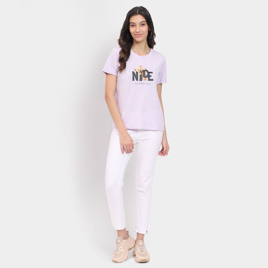 Ladies' Round Neck T-Shirt , Lilac, large image number null