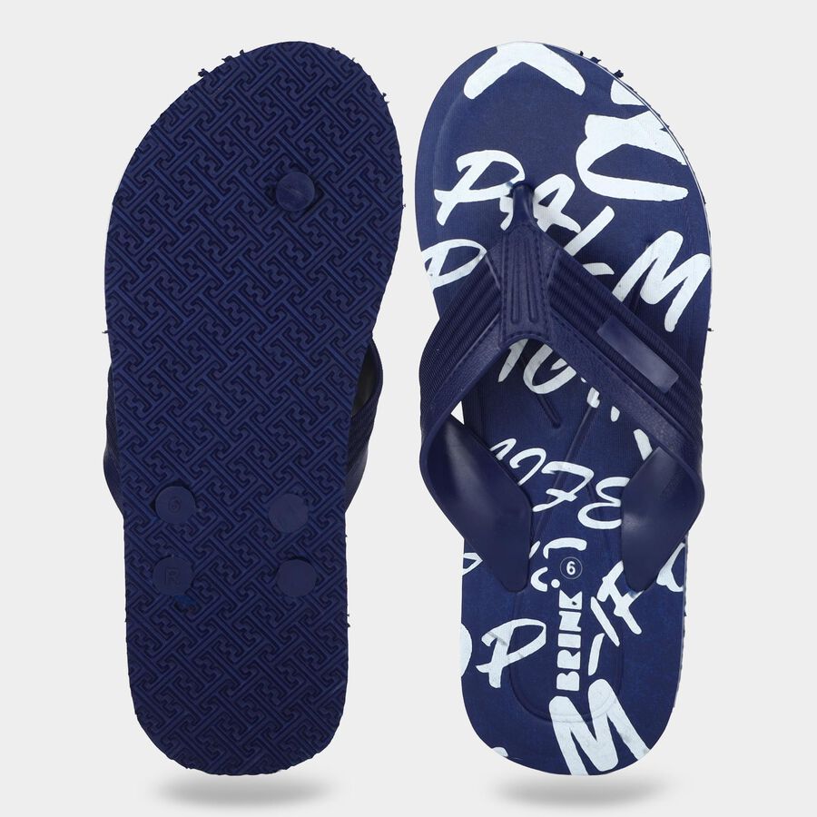 Men's Slipper, नेवी ब्लू, large