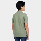 Boys' Sage Green Polo Neck Polo T-Shirt, हल्का हरा, small