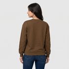 Women's Olive Crew Neck Pullover Sweatshirt, ओलिव, small