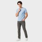 Men's Dark Grey Slim Fit Washed Jeans, गहरा ग्रे, small