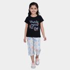 Girls Navy Blue Casual Upper And Bottom Set, नेवी ब्लू, small
