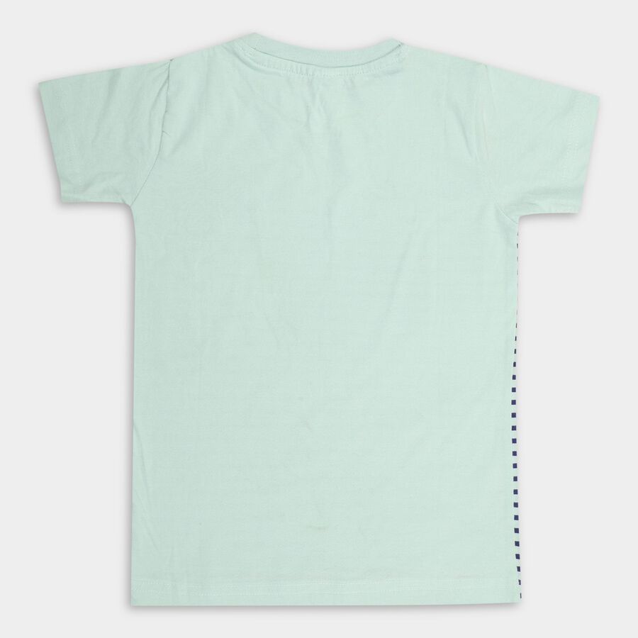 Boys' 100% Cotton Half Sleeves T-Shirt , Light Green, large image number null