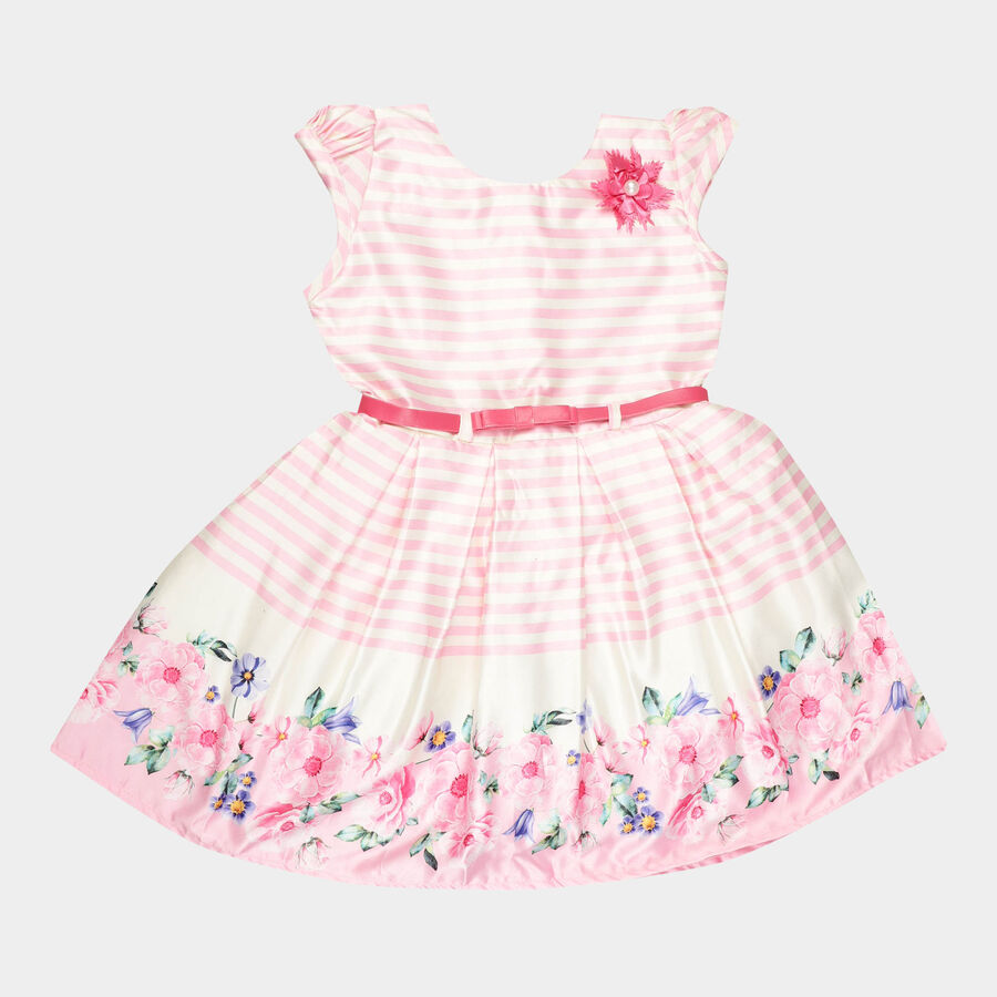 Girls Frock, Pink, large image number null