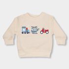 Infants Soft Beige Crew Neck Casual Sweatshirt, गहरा पीला, small image number null