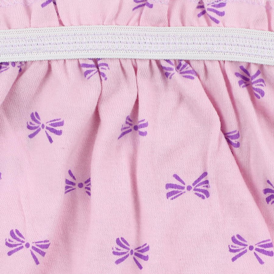 Infants Soft Pink Cotton Printed Bloomers, लाइलेक, large image number null
