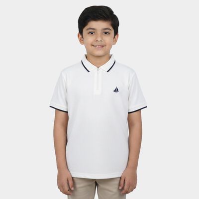 Boys White Polo Neck Polo Boys T-Shirt