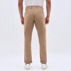 Men's 100% Cotton Cross Pocket Slim Fit Casual Trousers, Khaki, small image number null
