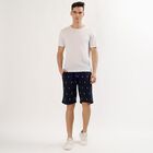 Men's Deep Navy Blue Regular Fit Flamingo Print Jamaican Shorts&nbsp;, Navy Blue, small